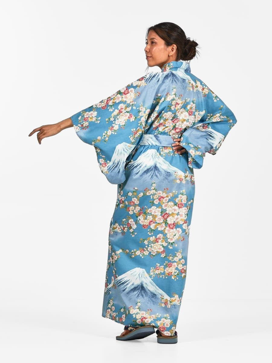 Yukata Kimono til kvinder Fujisan no Sakura