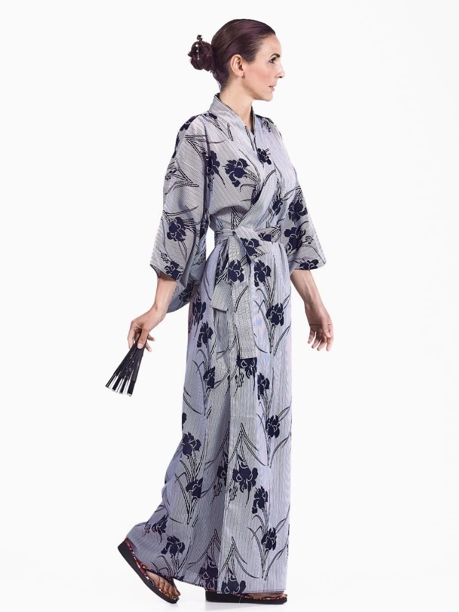 Yukata Kimono til kvinder Iris