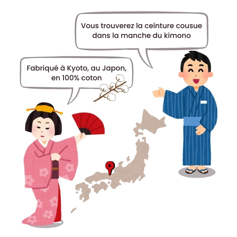 Yukata Kimono til kvinder Ōgonbai