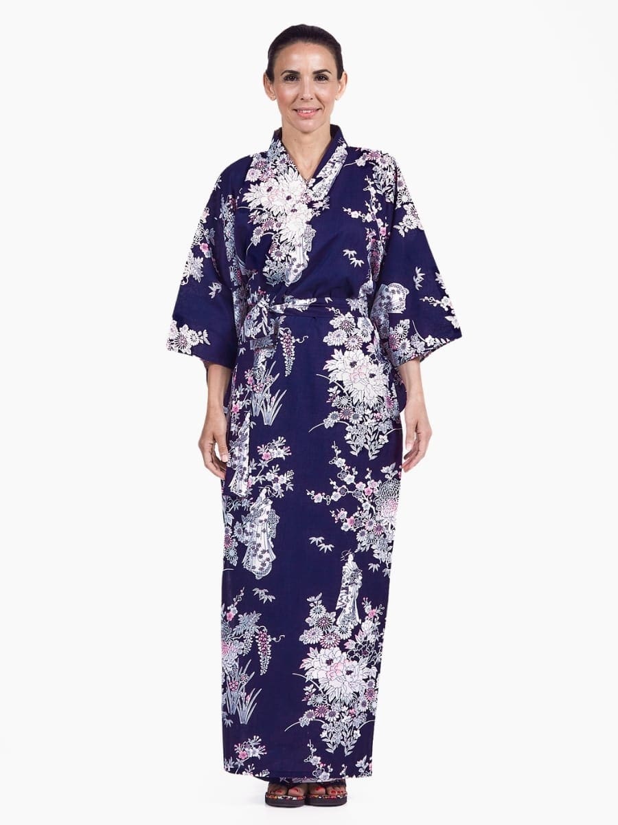 Yukata Kimono til kvinder Peony & Geisha S