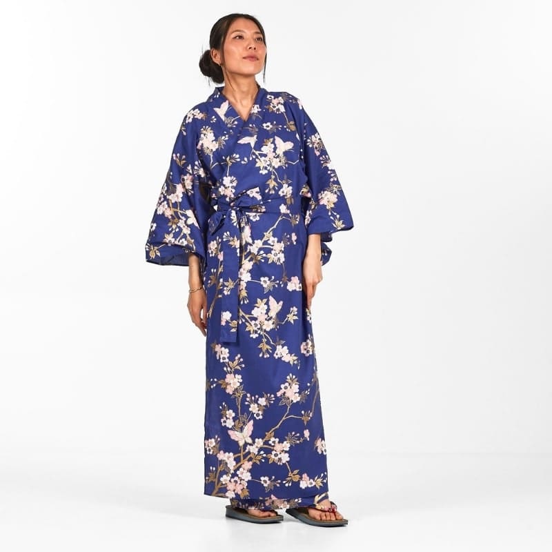 Yukata Kimono til kvinder Sakura to Chō