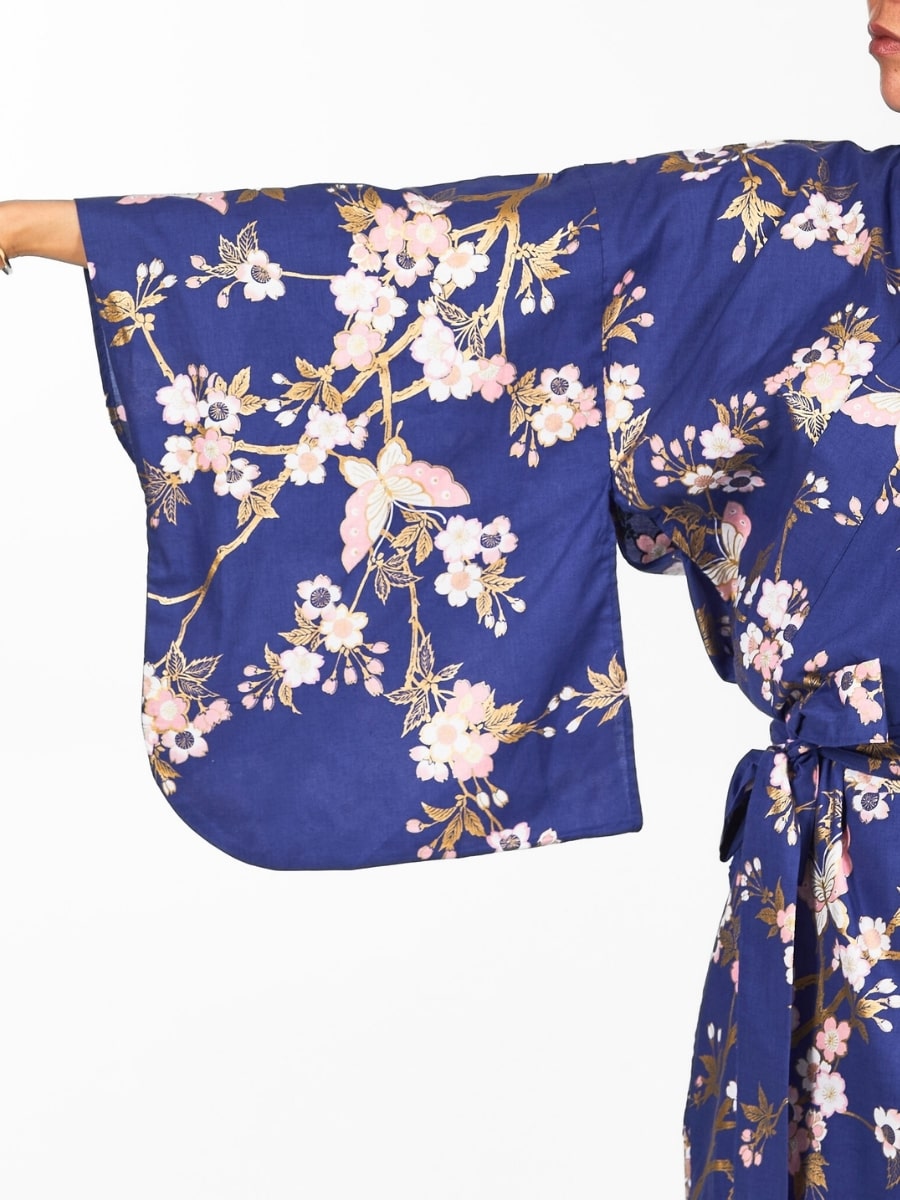 Yukata Kimono til kvinder Sakura to Chō