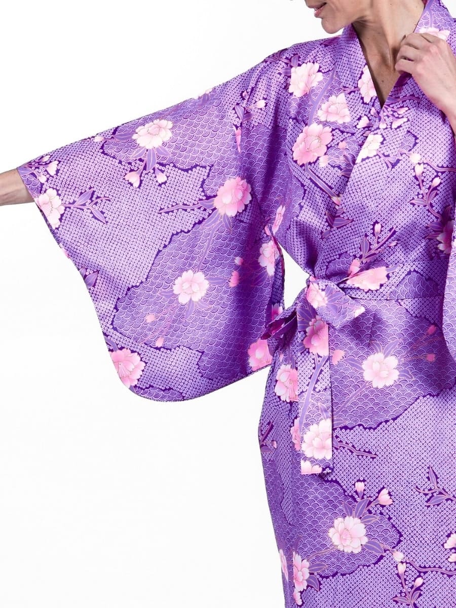 Yukata Kimono til kvinder Sakura to Kumo