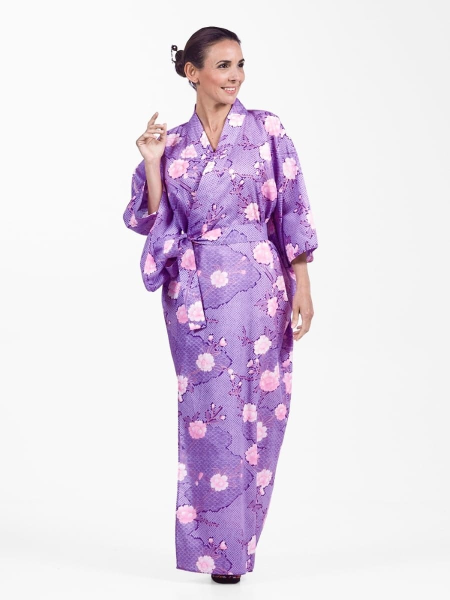 Yukata Kimono til kvinder Sakura to Kumo S