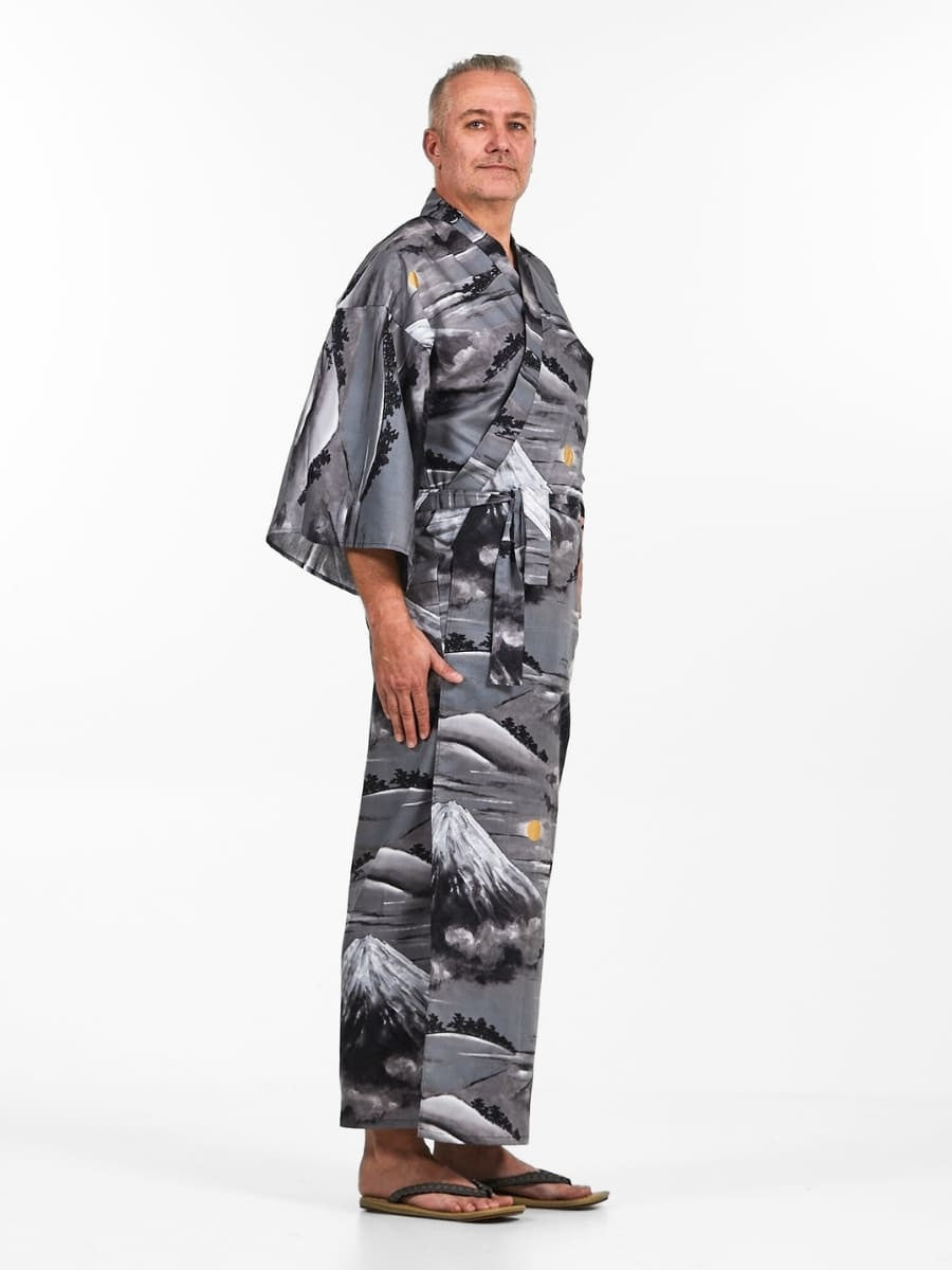 Yukata Kimono til mænd Mount Fuji