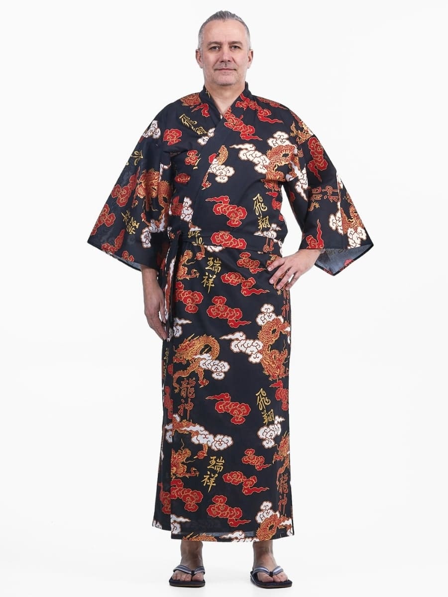 Yukata Kimono til mænd Ryū to Kumo M