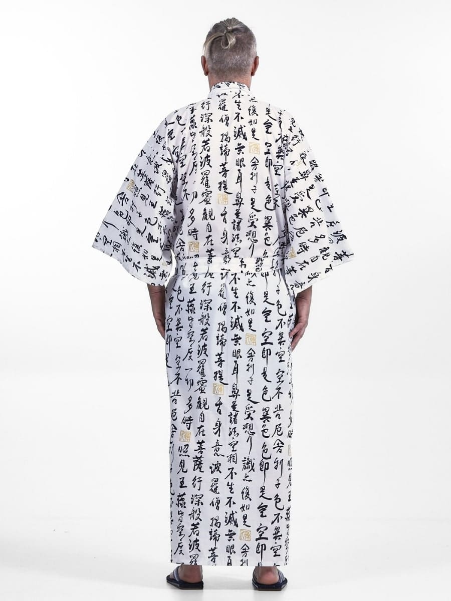 Yukata Sutra Hannya Kimono til mænd