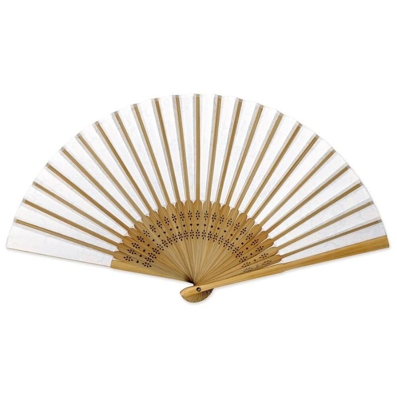 Yuzen Botan blå japansk vifte
